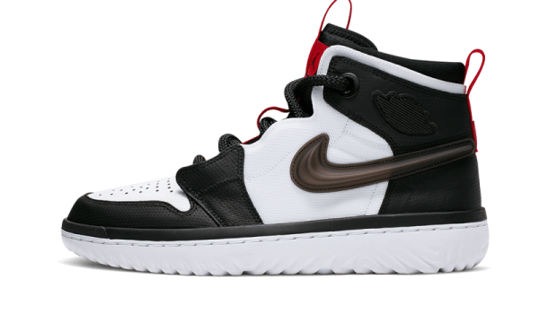 Nike Sko Air Jordan 1 High React Sort Hvid Gym Rød